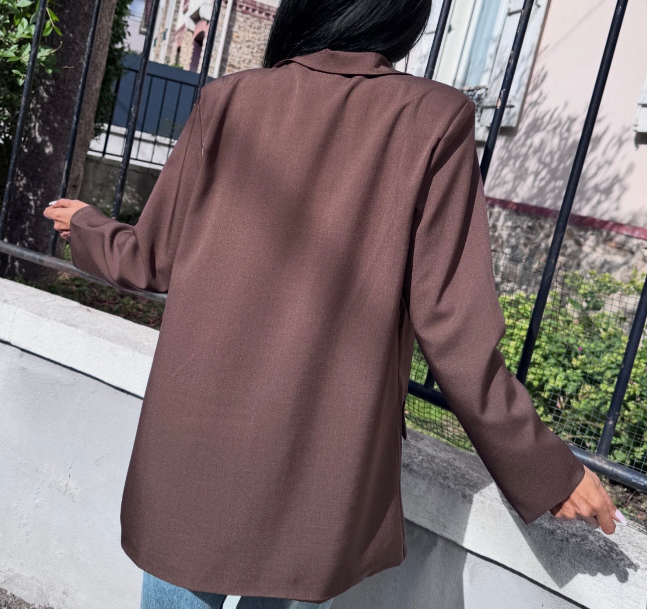 VESTE AMAYA MARRON