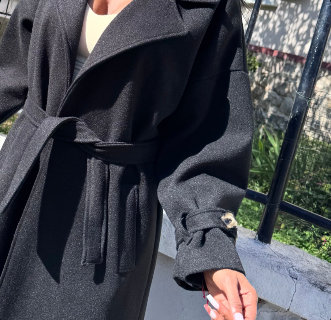 Trench Épais Oversize BAYA Noir