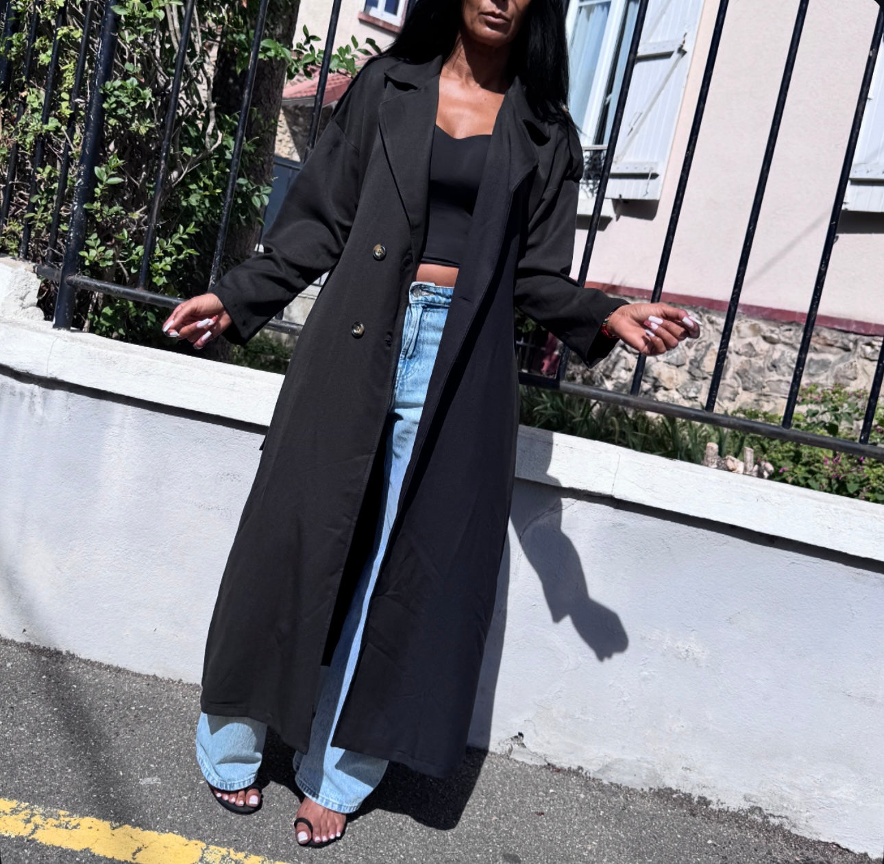 Trench long TYANA Noir