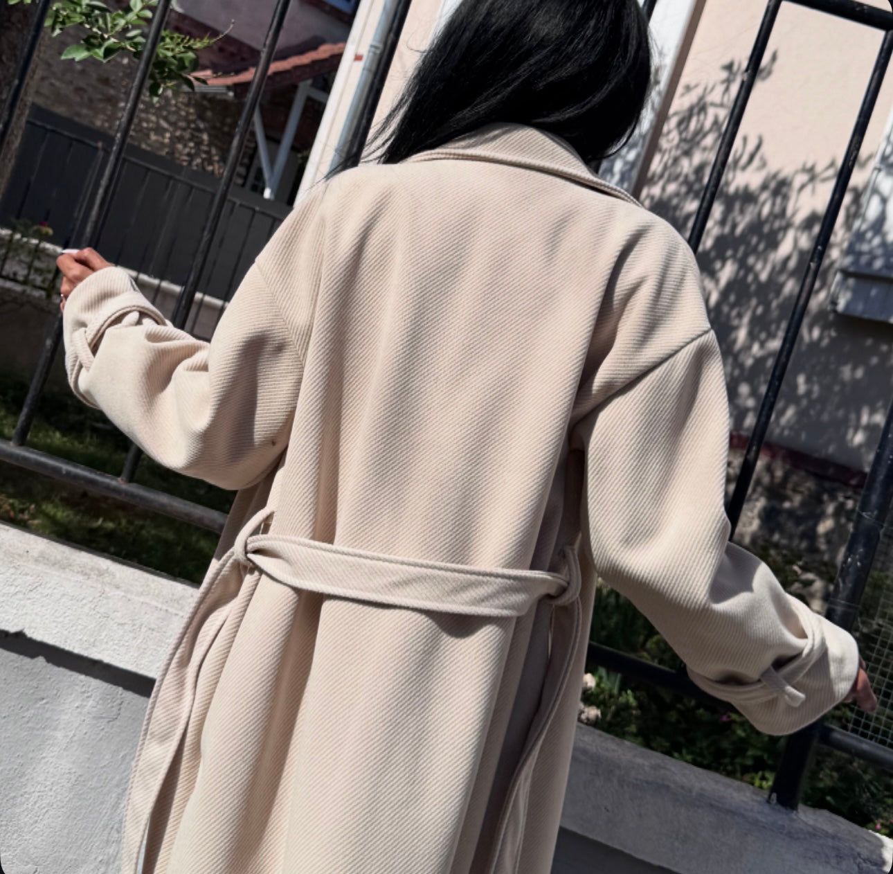 Trench Épais Oversize BAYA Beige Foncé