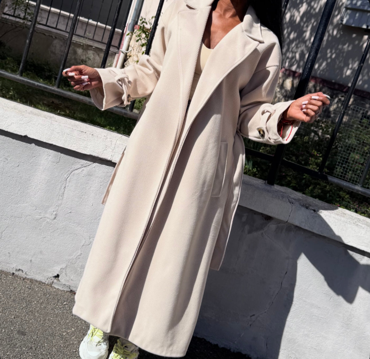 Trench Épais Oversize BAYA Beige Foncé