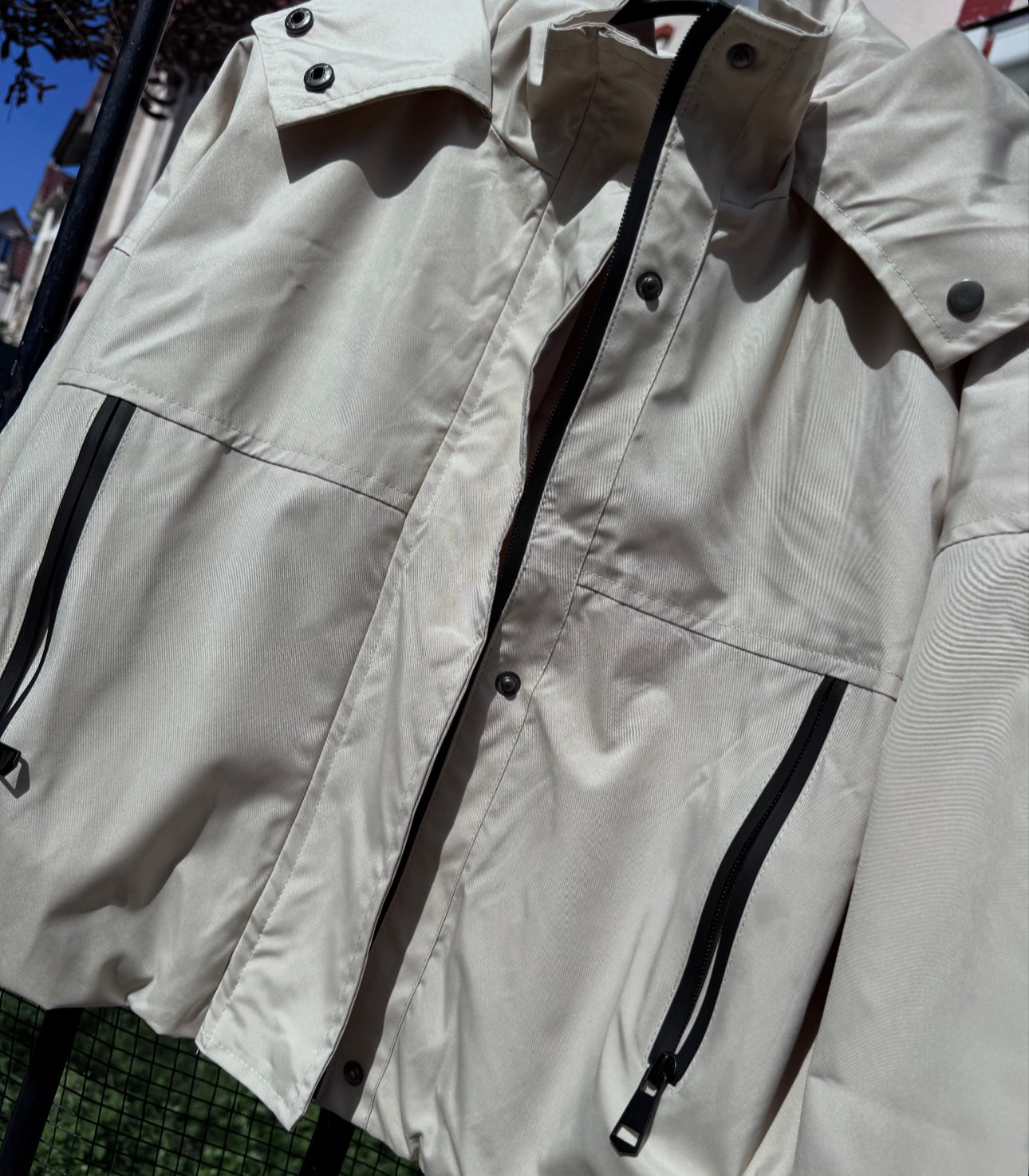 Veste courte à capuche PIYA beige