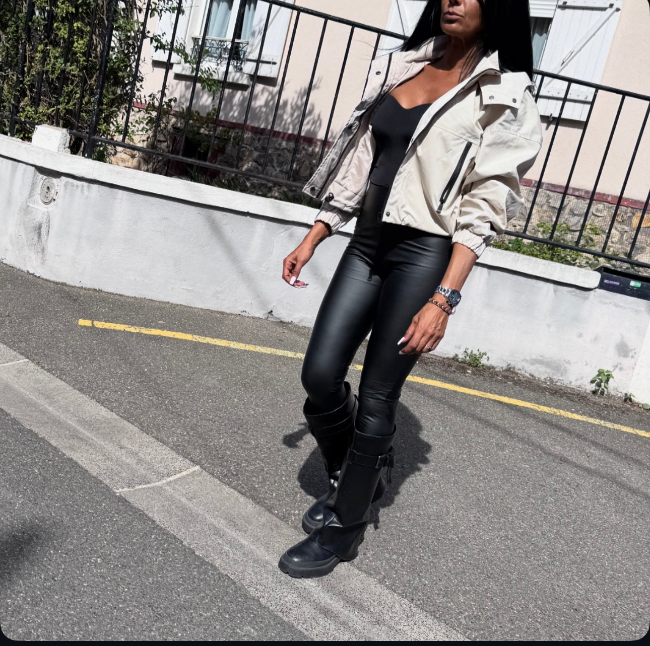 Veste courte à capuche PIYA beige
