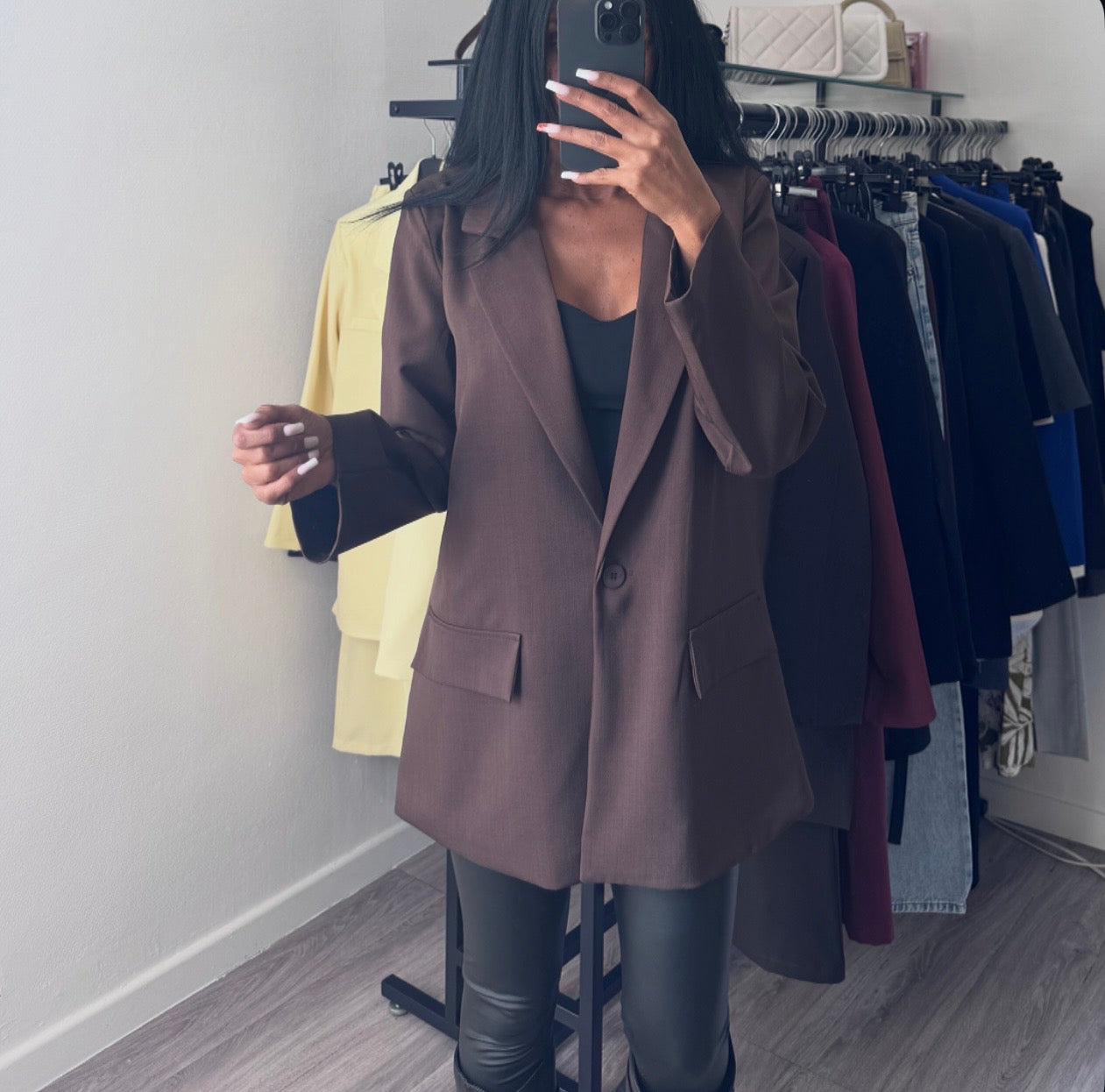 VESTE AMAYA MARRON