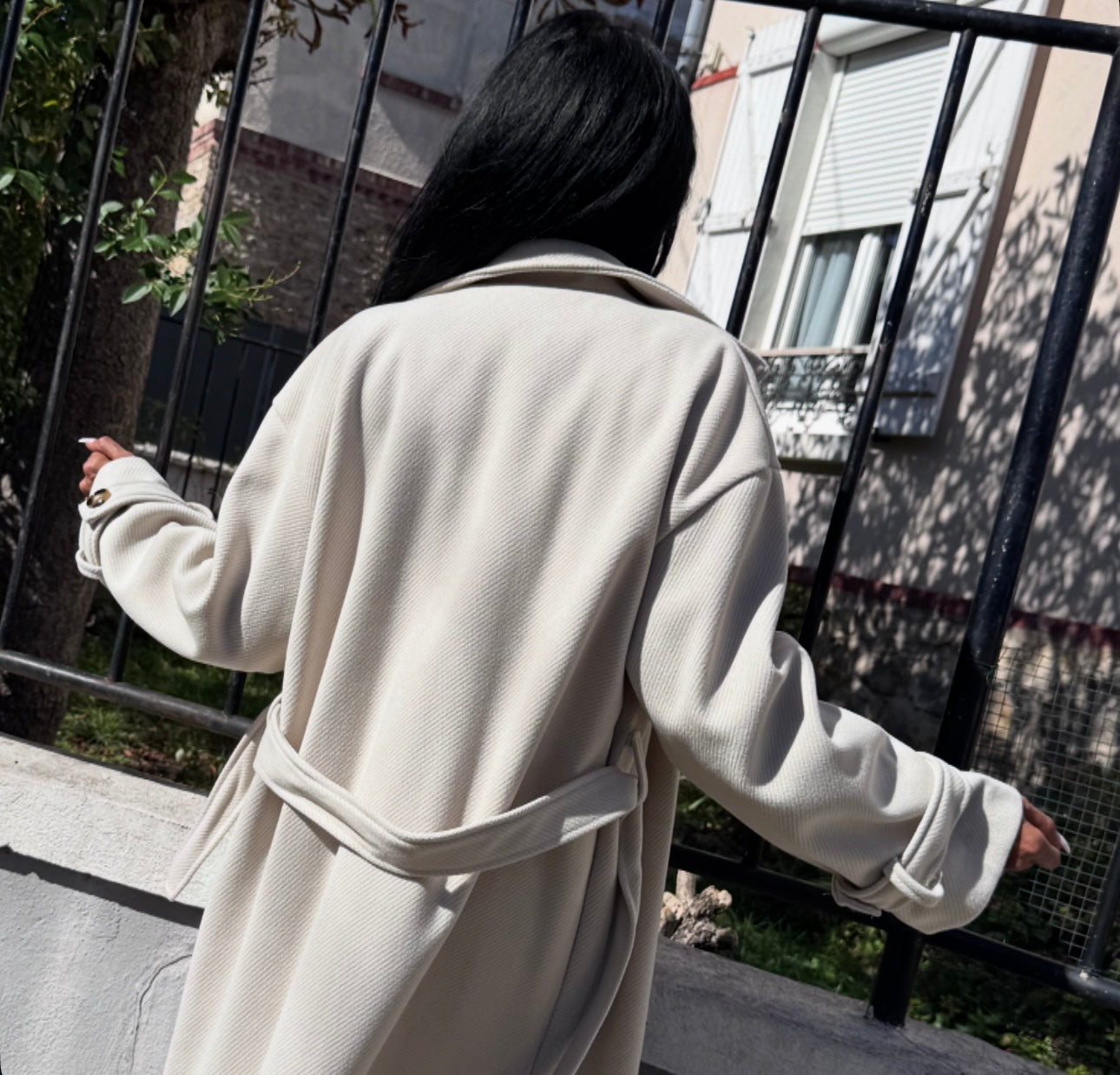 Trench Épais Oversize BAYA Beige Clair