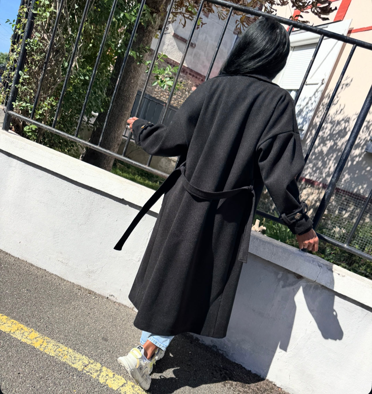 Trench Épais Oversize BAYA Noir