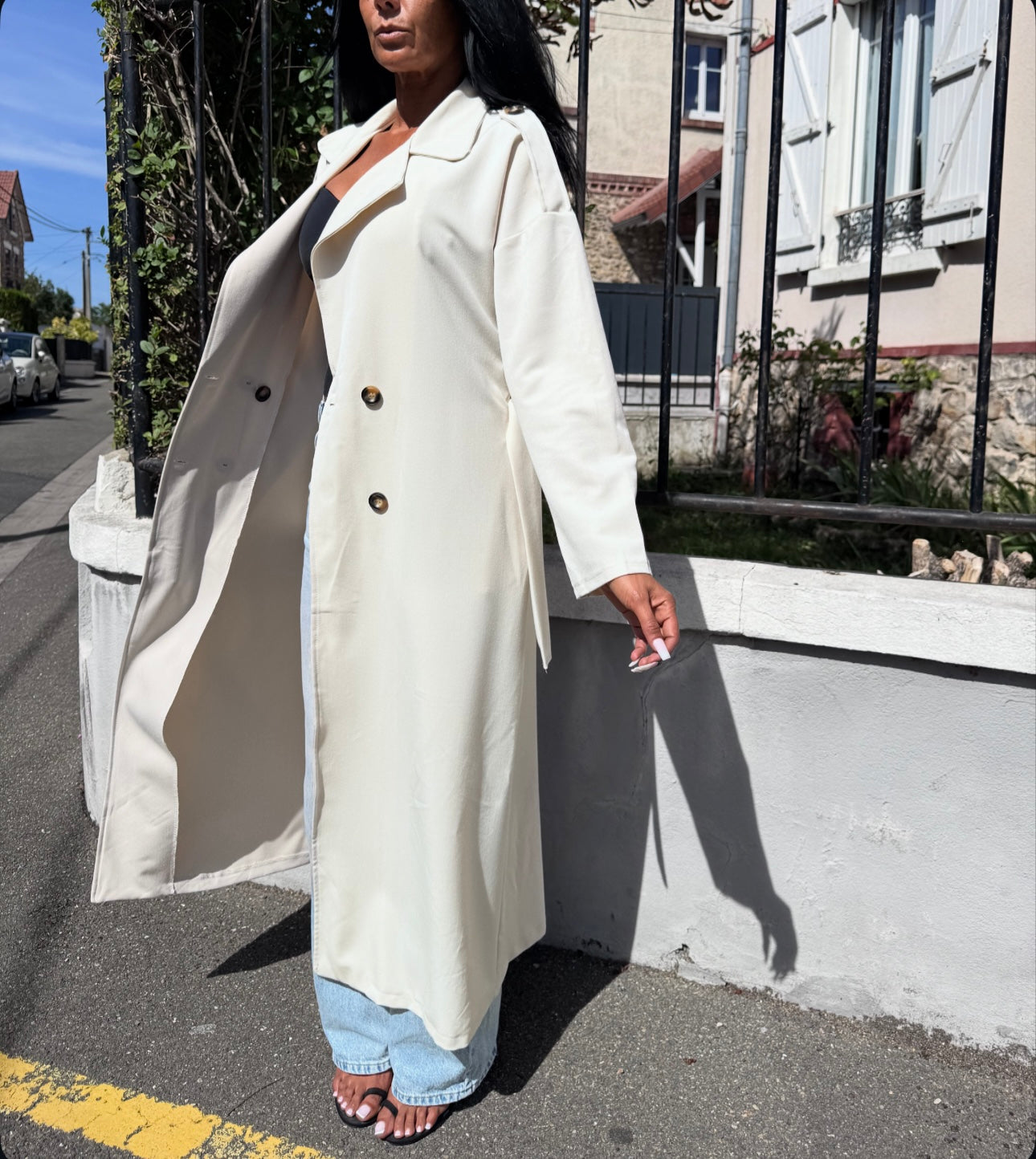 Trench long TYANA Beige Clair