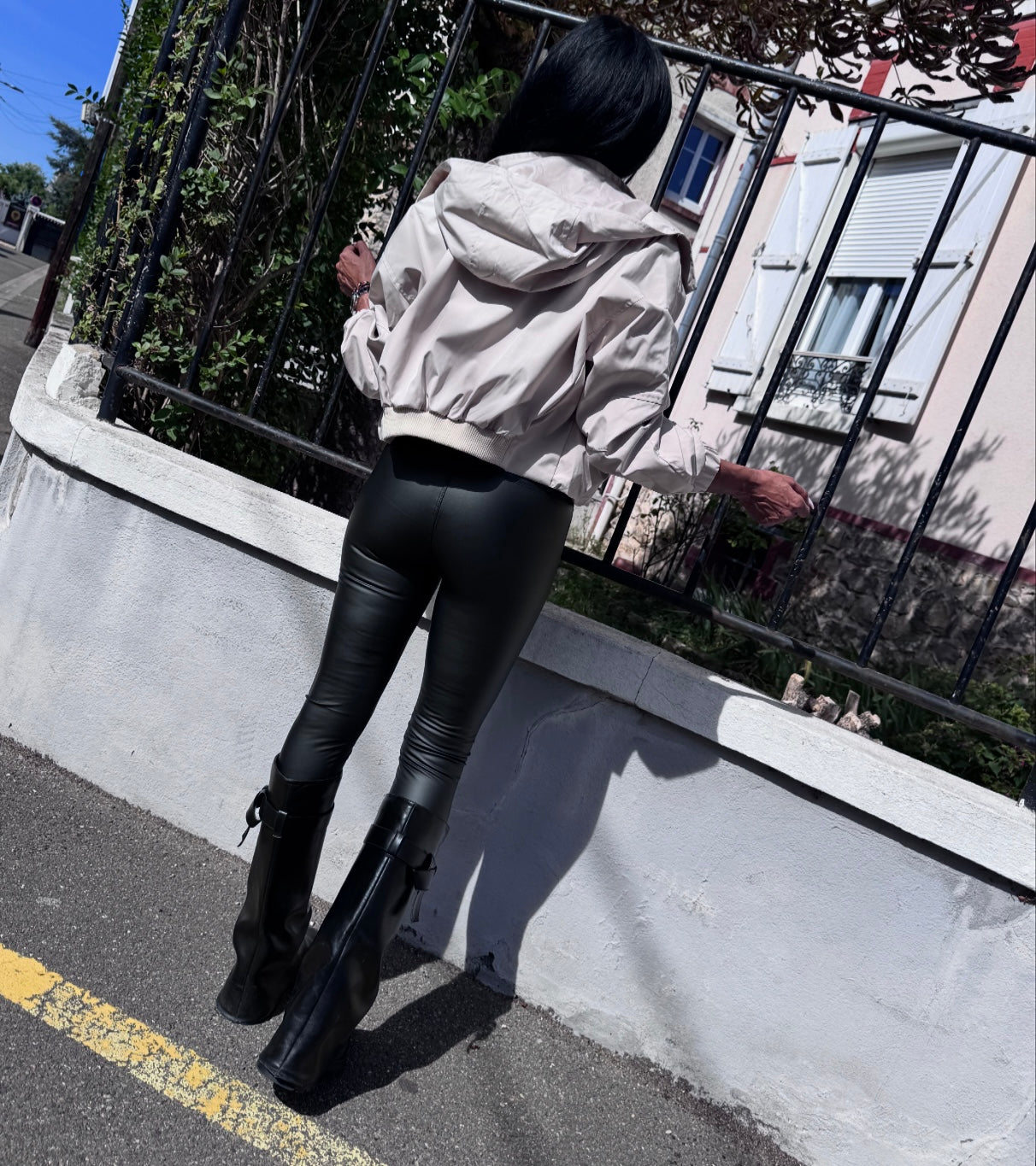 Veste courte à capuche PIYA beige