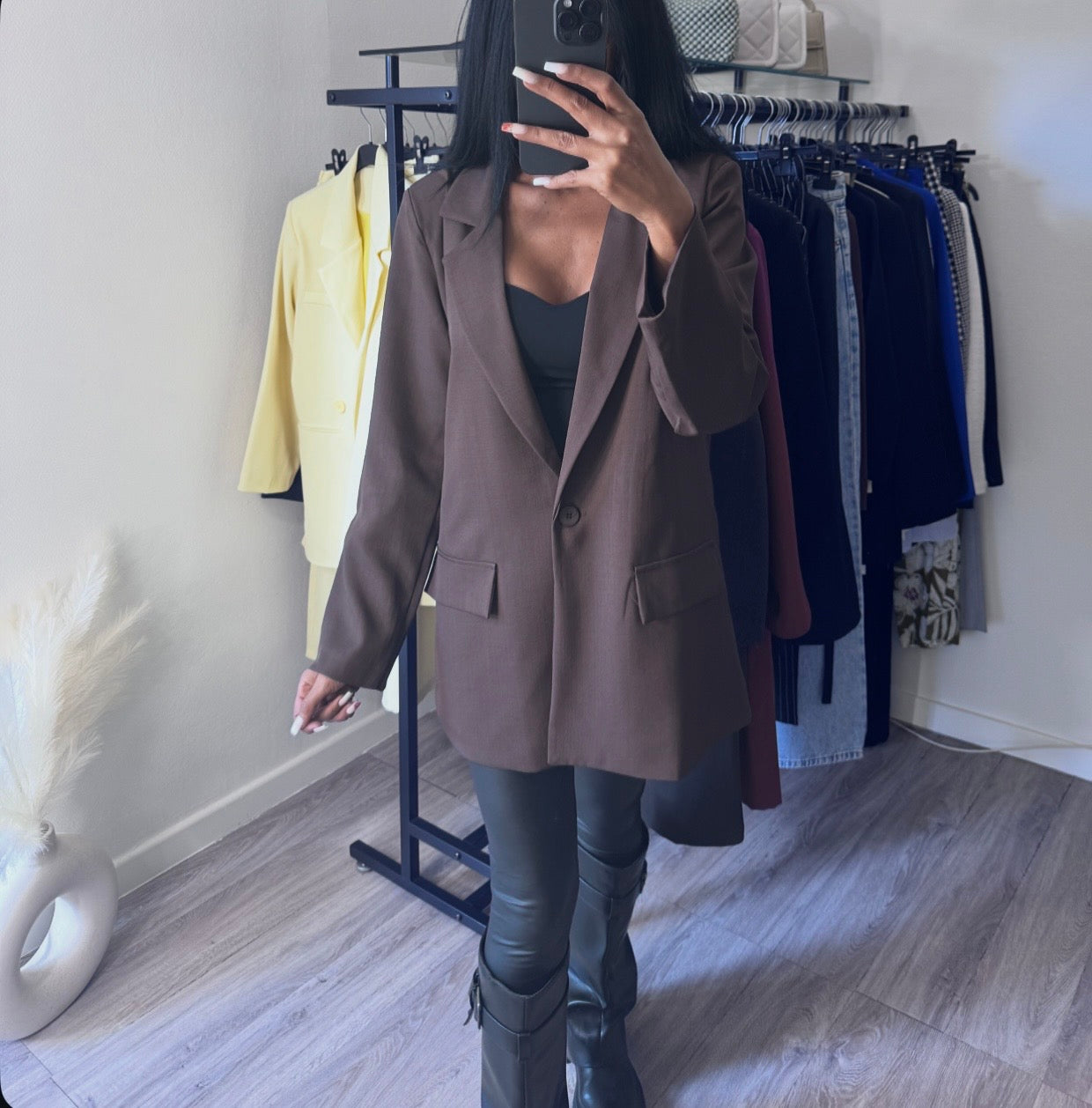 VESTE AMAYA MARRON
