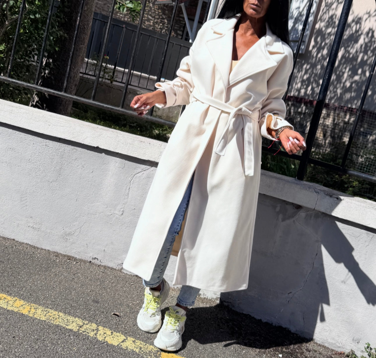 Trench Épais Oversize BAYA Blanc