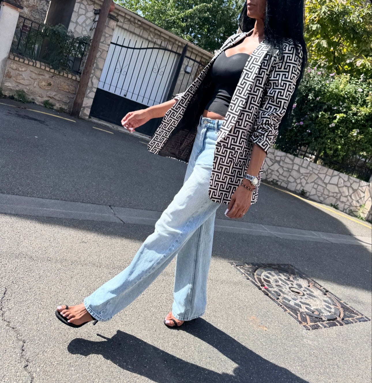 VESTE HARA Motif Géométrique