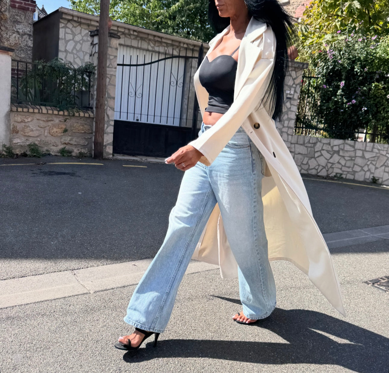 Trench long TYANA Beige Clair