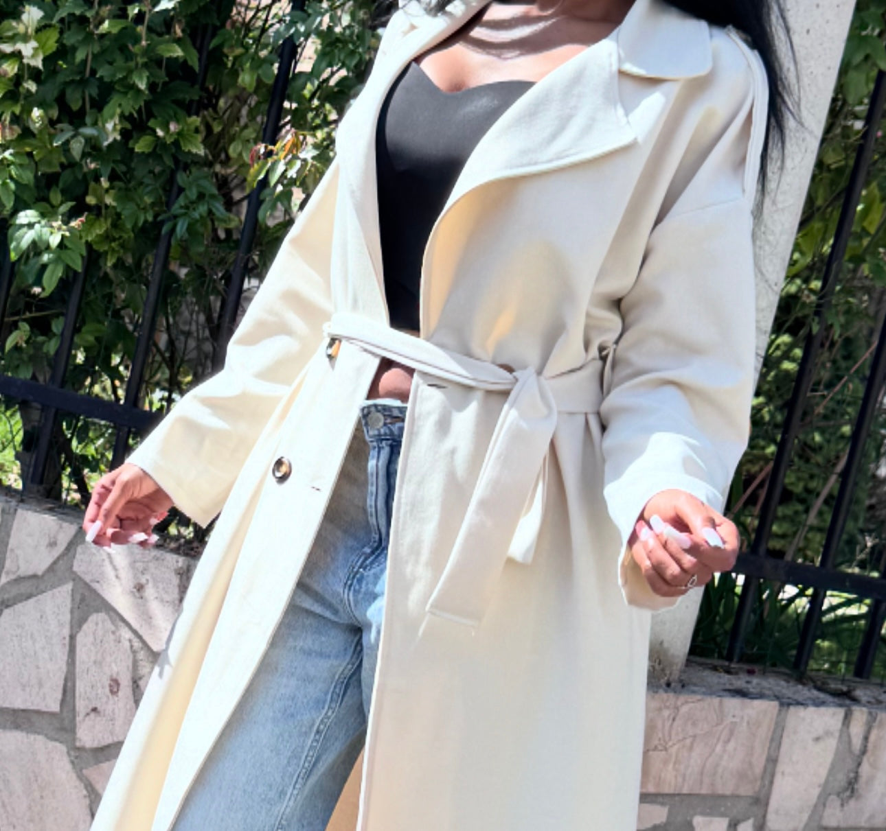 Trench long TYANA Beige Clair