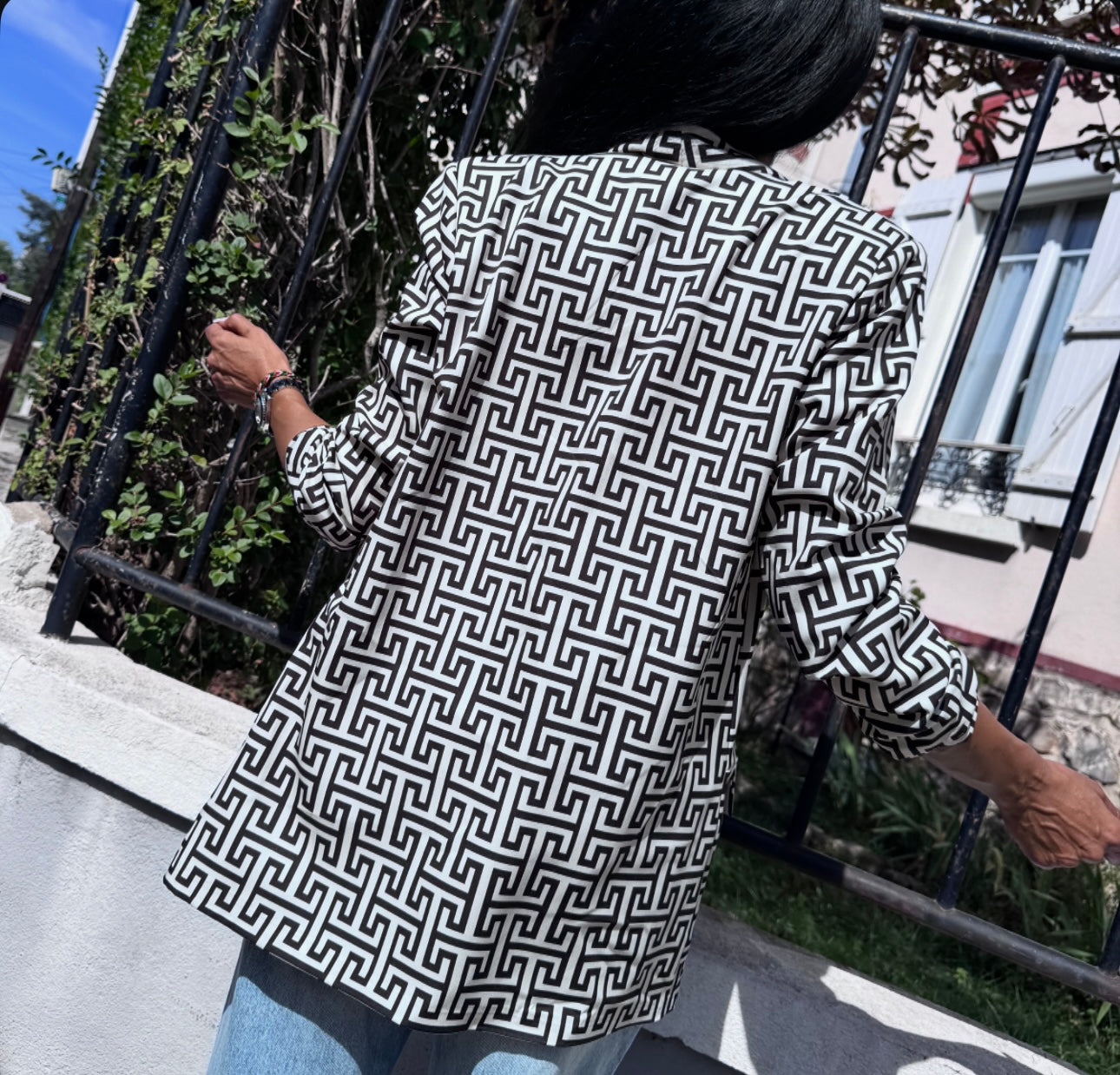VESTE HARA Motif Géométrique