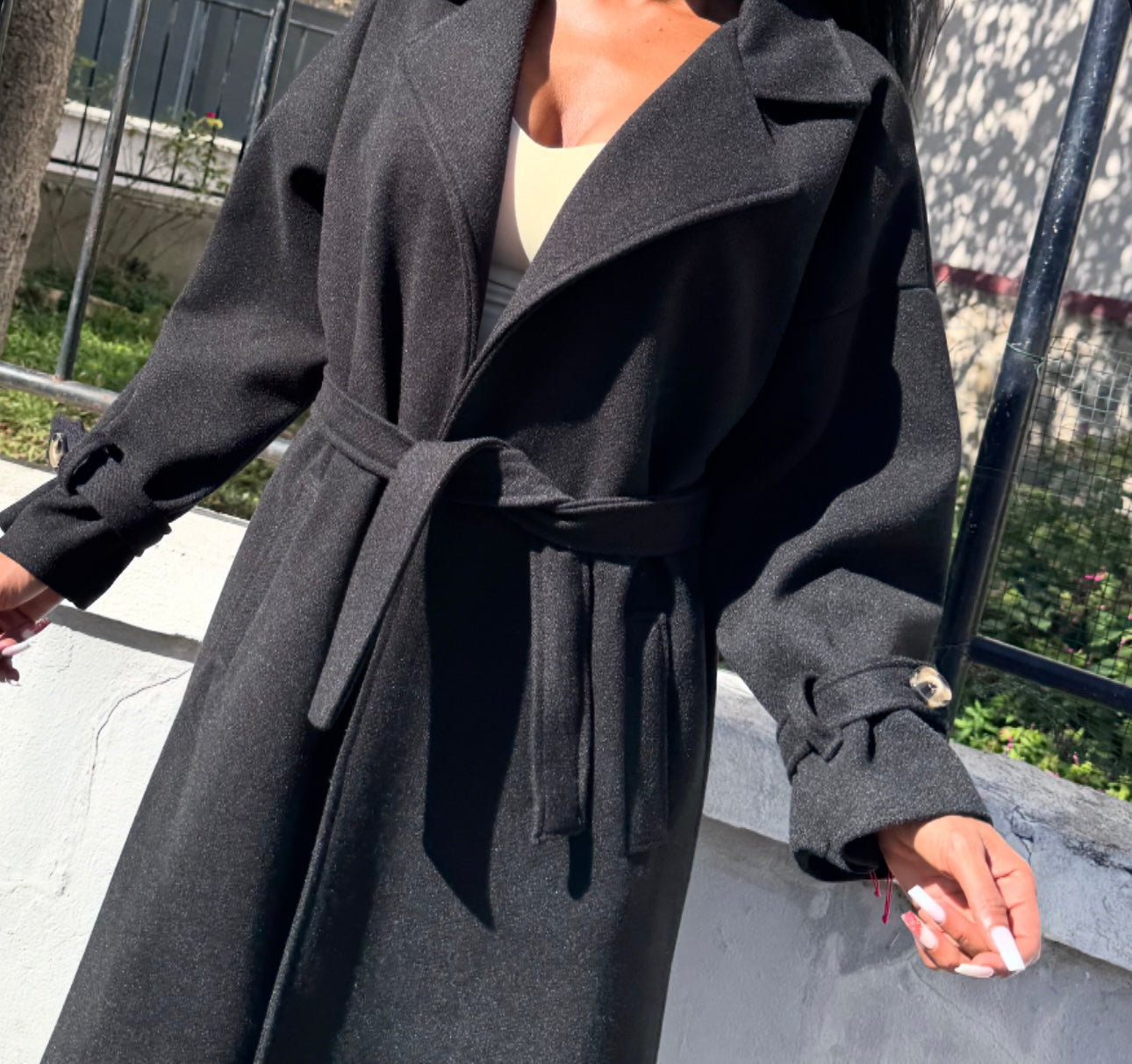 Trench Épais Oversize BAYA Noir