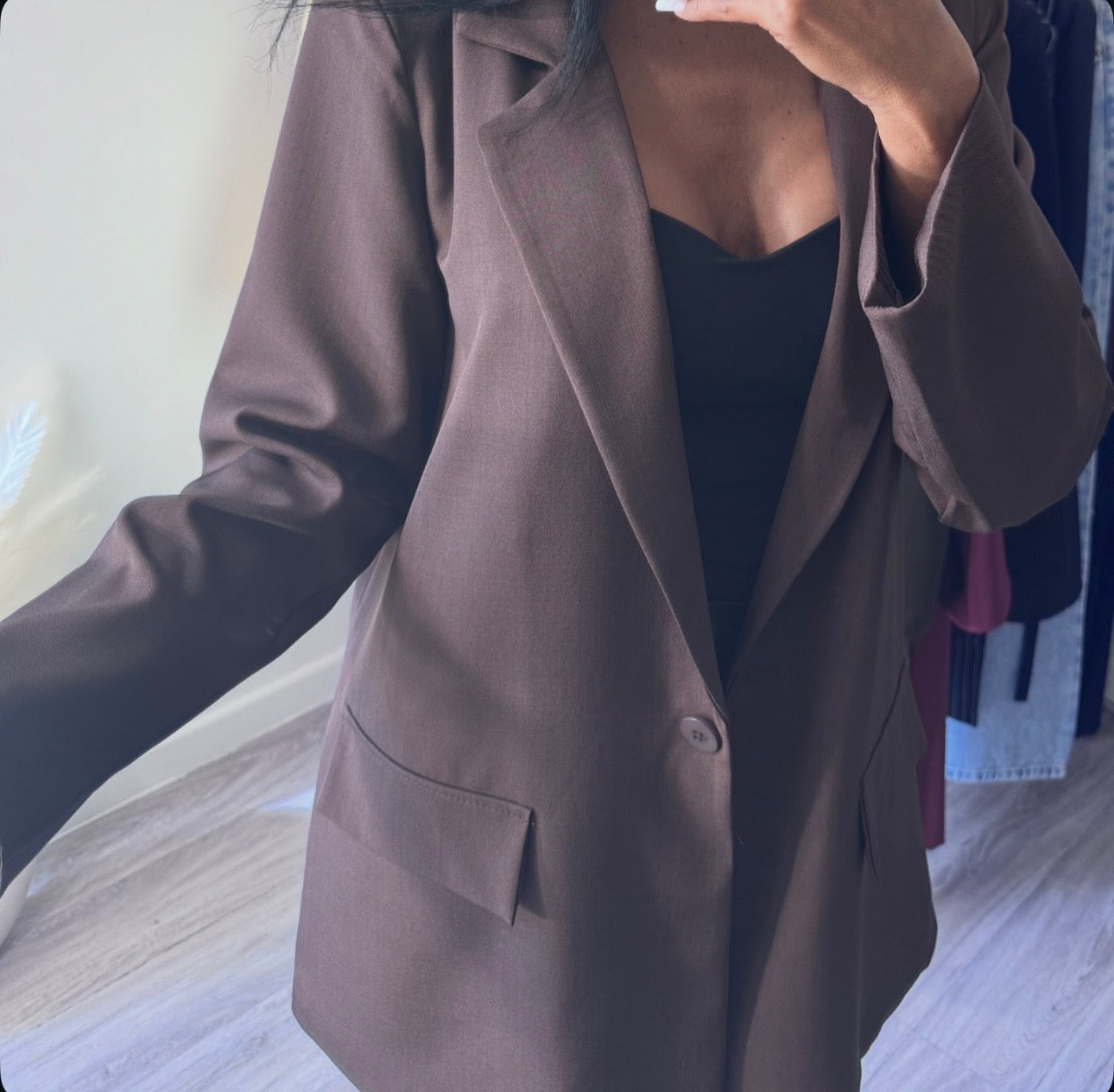 VESTE AMAYA MARRON