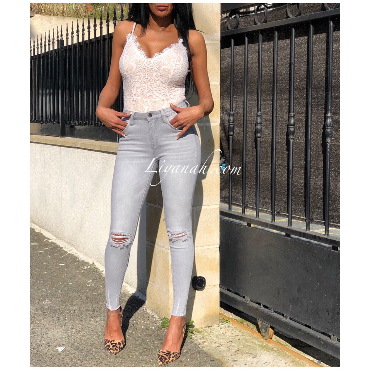 Body Dentelle Modèle AZIA BLANC