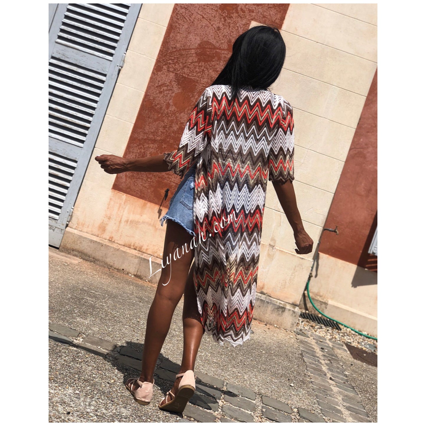 Kimono Mi-Long Coloré Modèle KALOUA