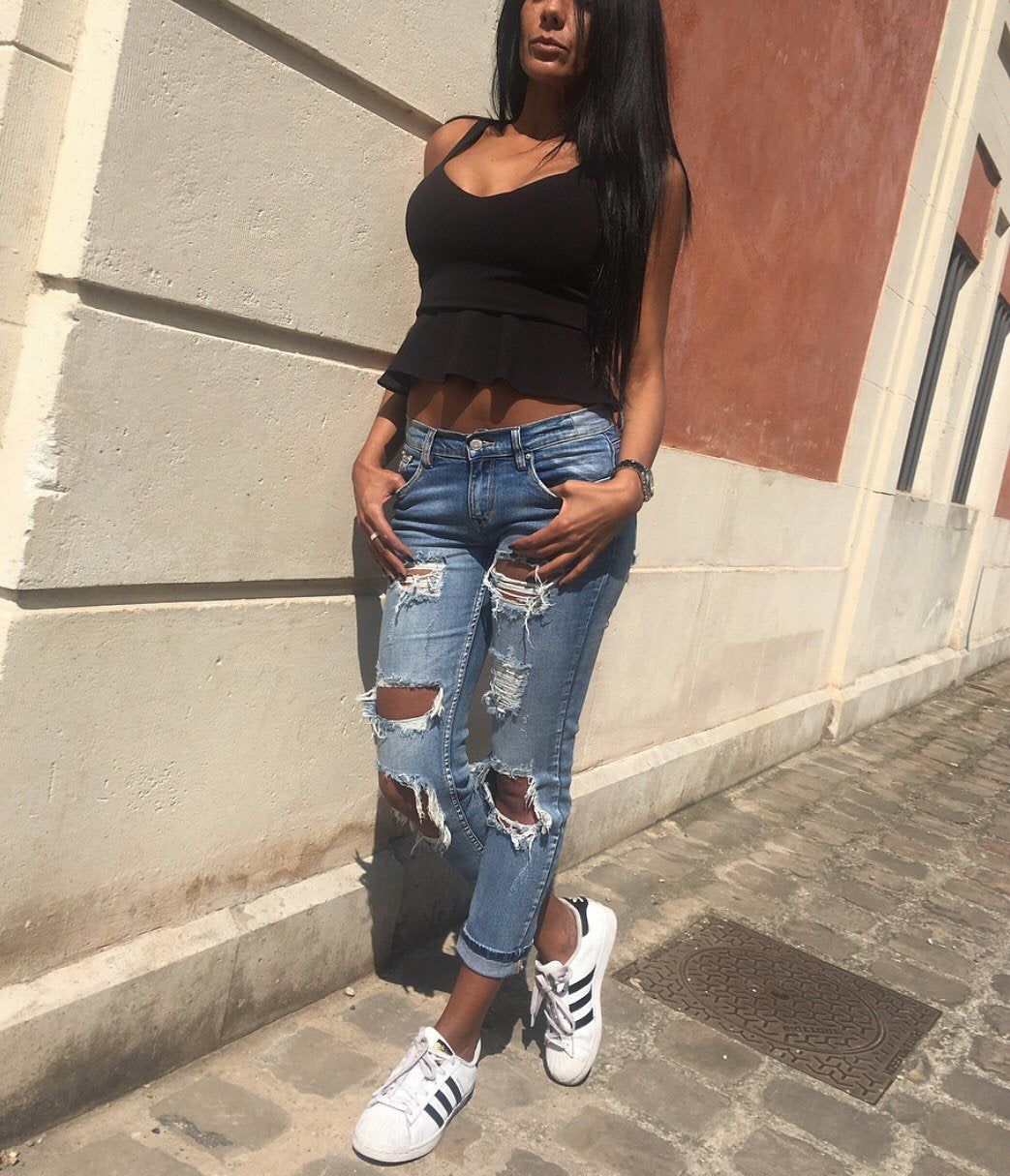 Crop Top Modèle CALIX NOIR