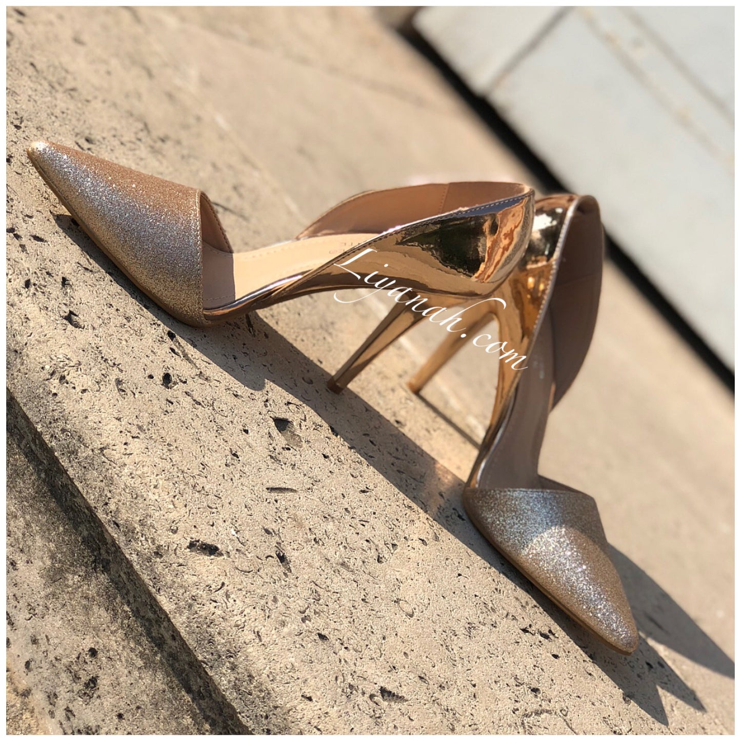 ESCARPINS Modèle ABIEL ROSE GOLD / Paillette