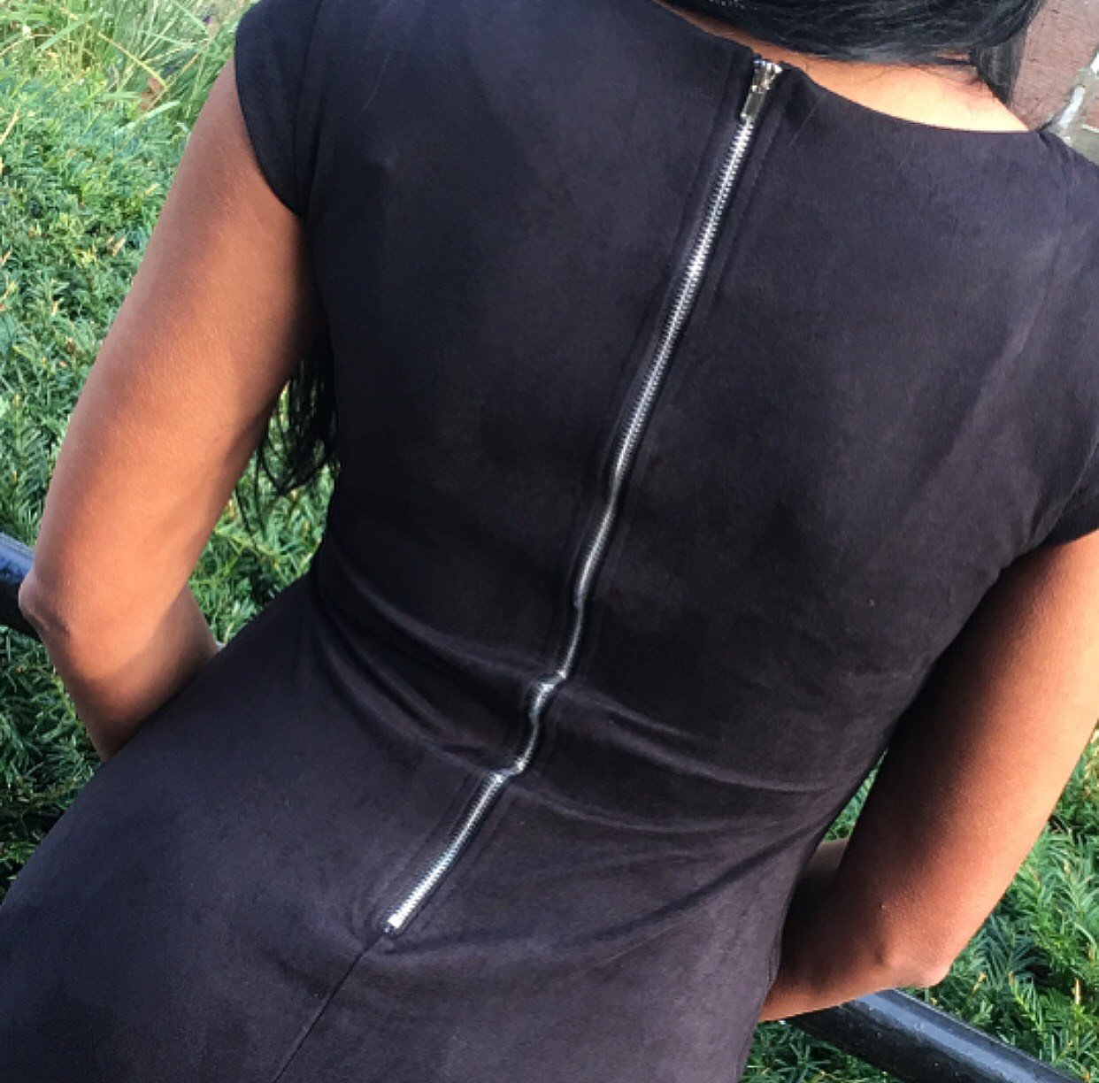 ROBE SUEDINE ANIYA NOIR