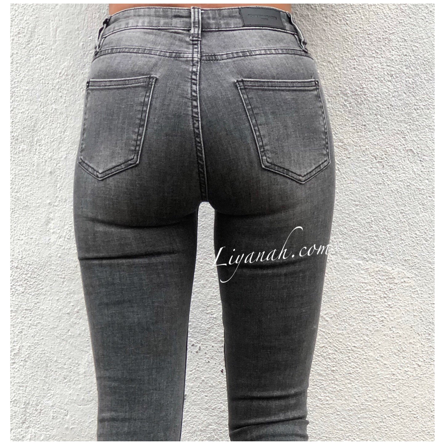 Jean Skinny Modèle YERA GREY/BLACK DESTROY