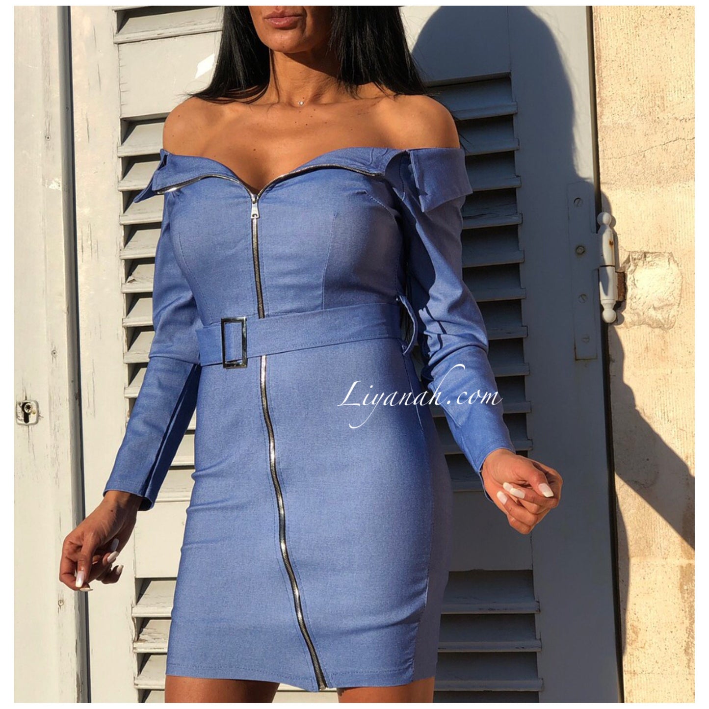 Robe Modèle RYNA BLEU