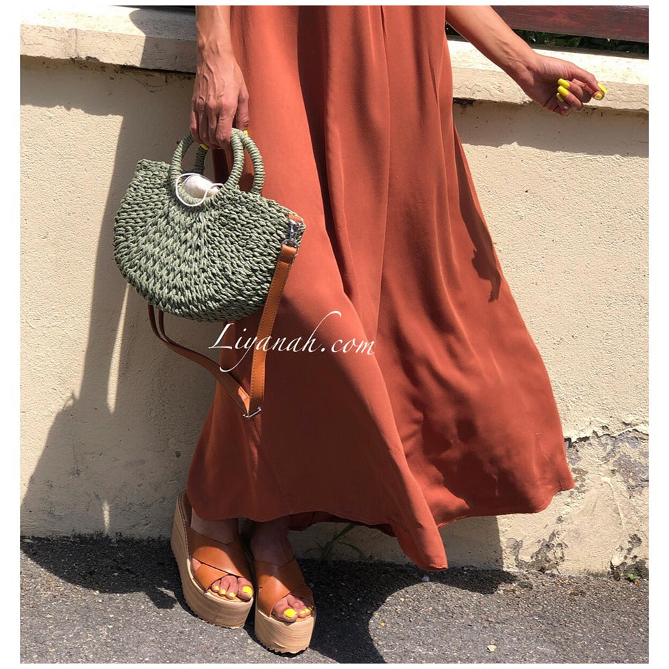 Robe Longue Modèle JOCYA ROUILLE