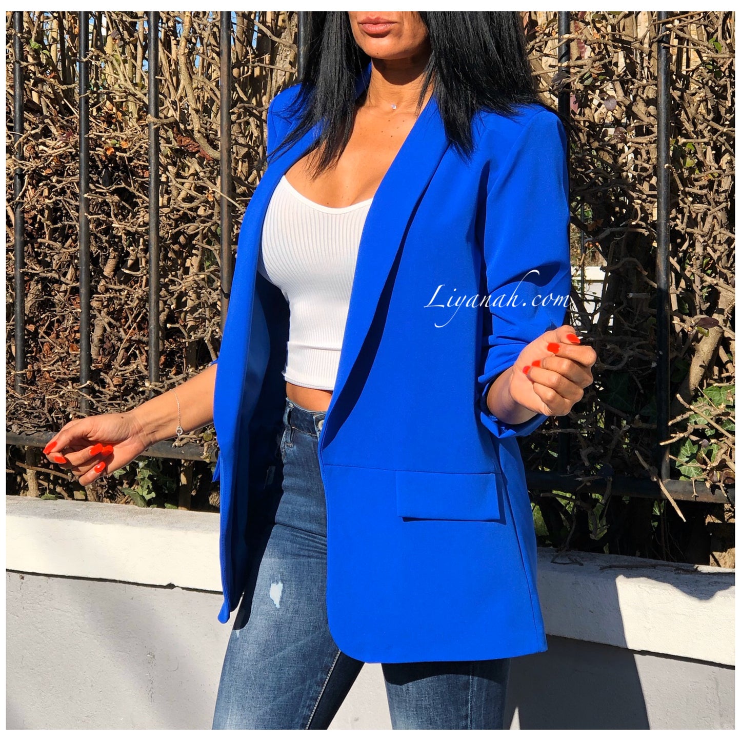 Veste HARA BLEU Électrique