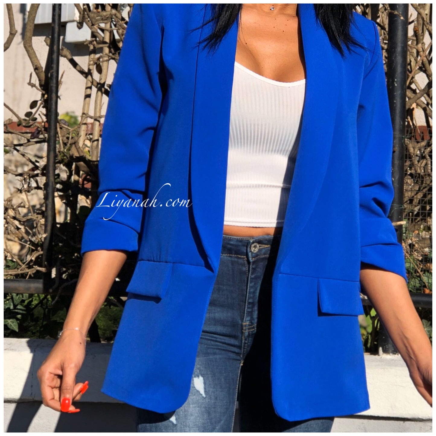 Veste HARA BLEU Électrique
