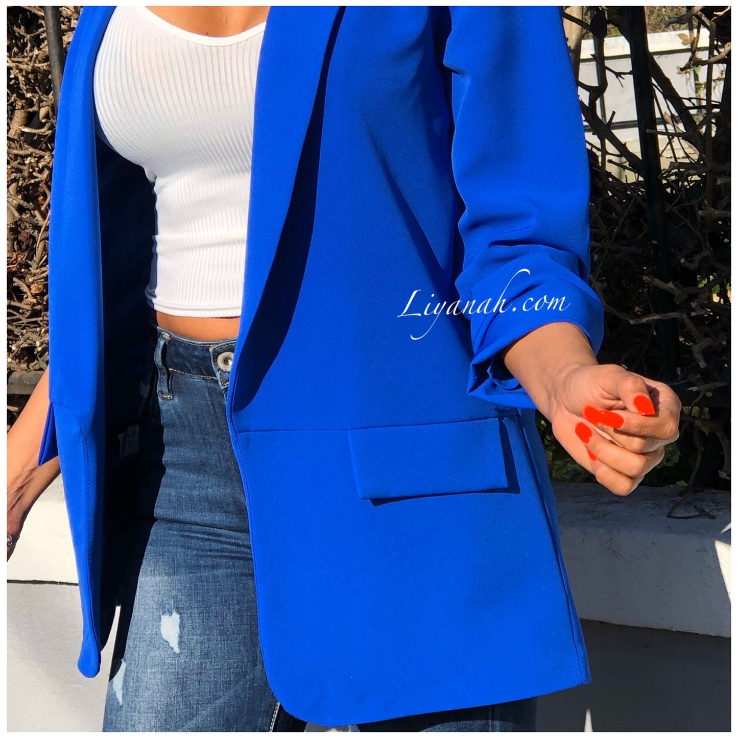 Veste HARA BLEU Électrique