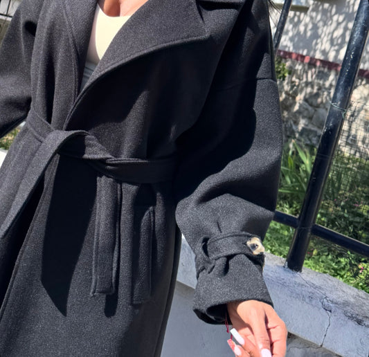 Trench Épais Oversize BAYA Noir