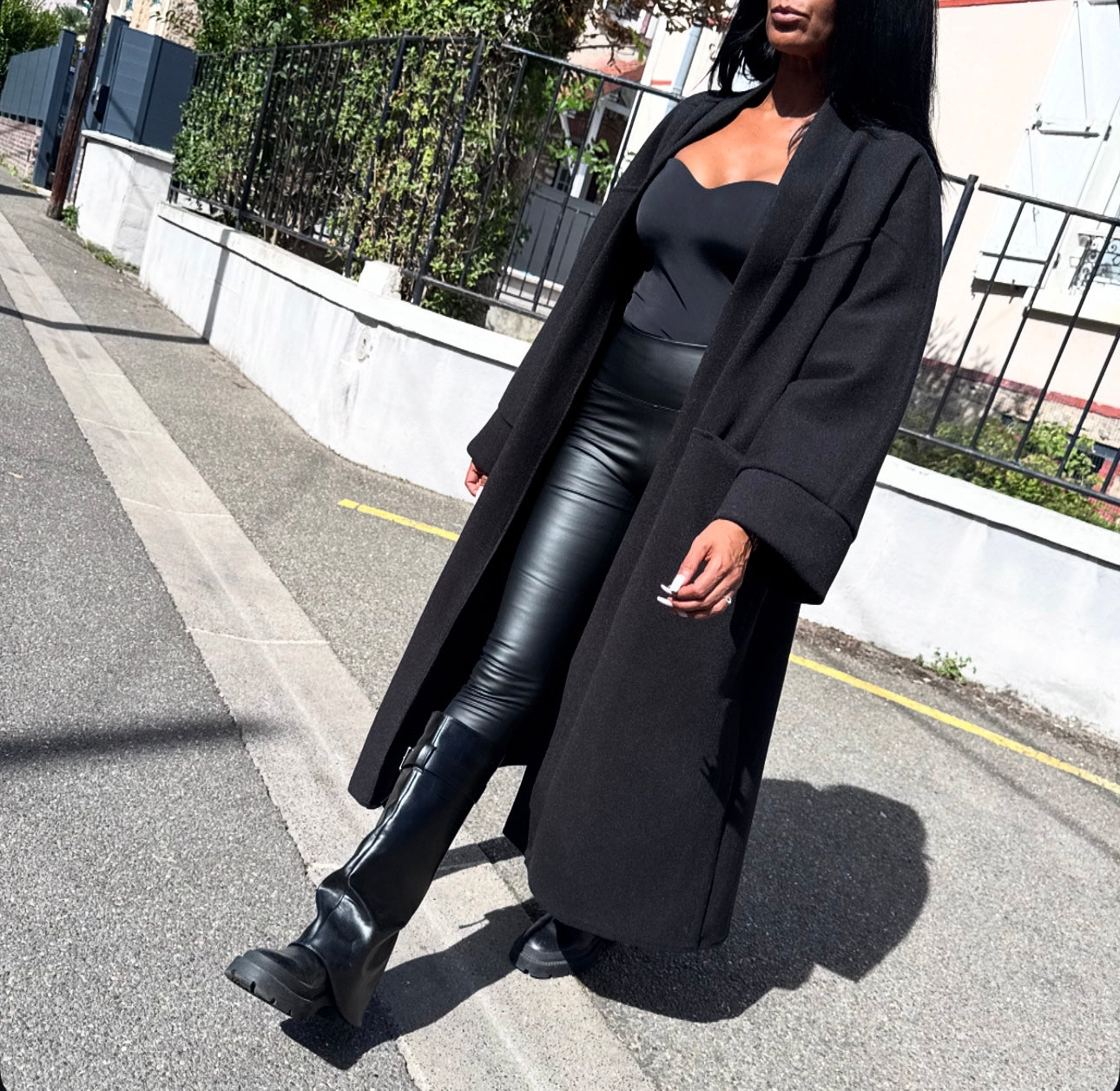 Legging TAILLE HAUTE AELYSA NOIR Aspect Cuir