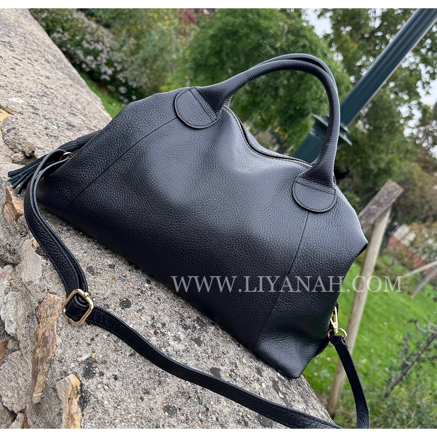 SAC FOURRE-TOUT CUIR OUZOI NOIR