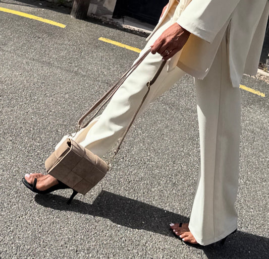 SAC Mini CUIR DAIM SIYA Beige