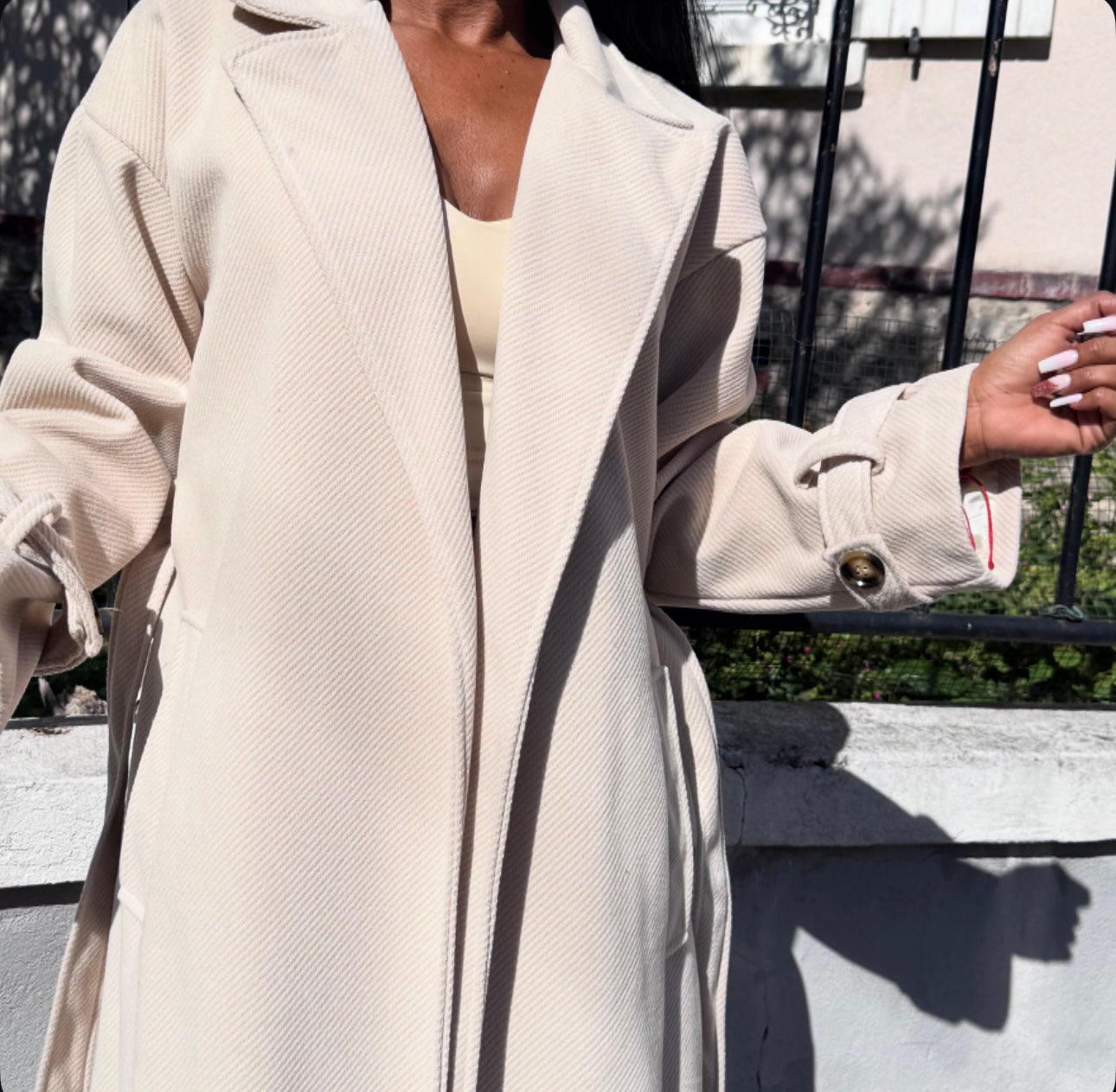 Trench Épais Oversize BAYA Beige Foncé