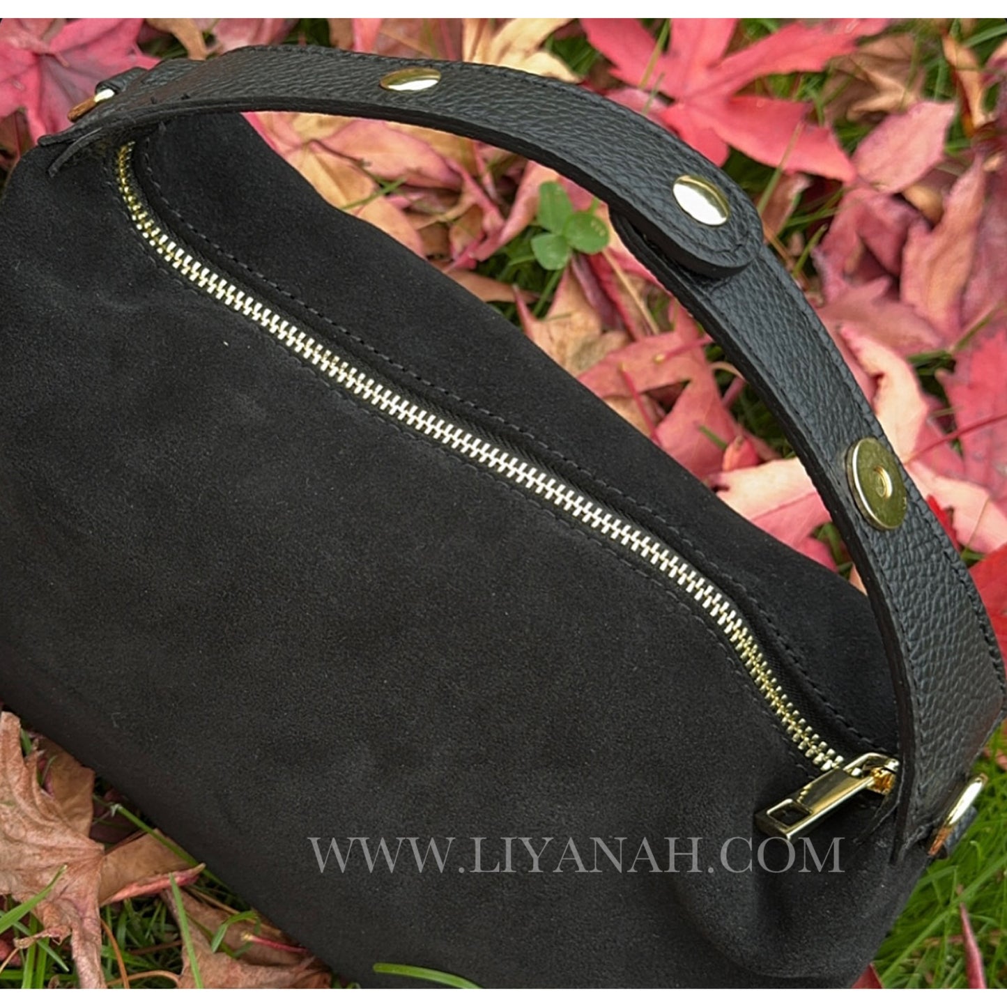 SAC Mini BOULE CUIR DAIM LOUANA NOIR