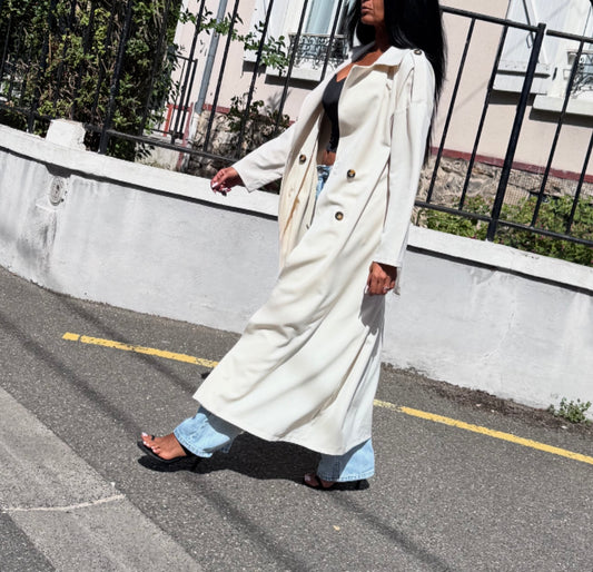 Trench long TYANA Beige Clair