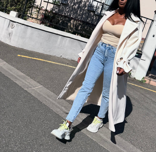 Trench Épais Oversize BAYA Blanc