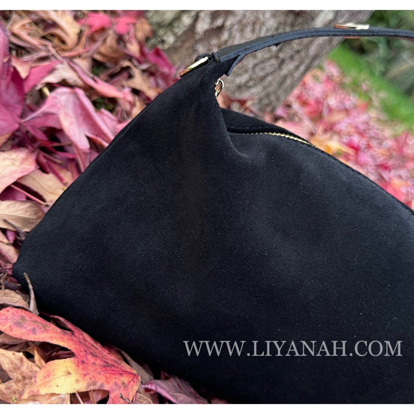 SAC Mini BOULE CUIR DAIM LOUANA NOIR