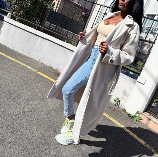 Trench Épais Oversize BAYA Beige Clair