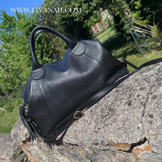 SAC FOURRE-TOUT CUIR OUZOI NOIR