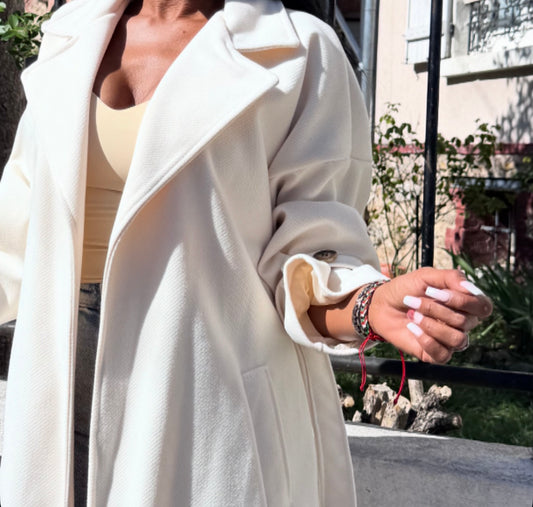 Trench Épais Oversize BAYA Blanc
