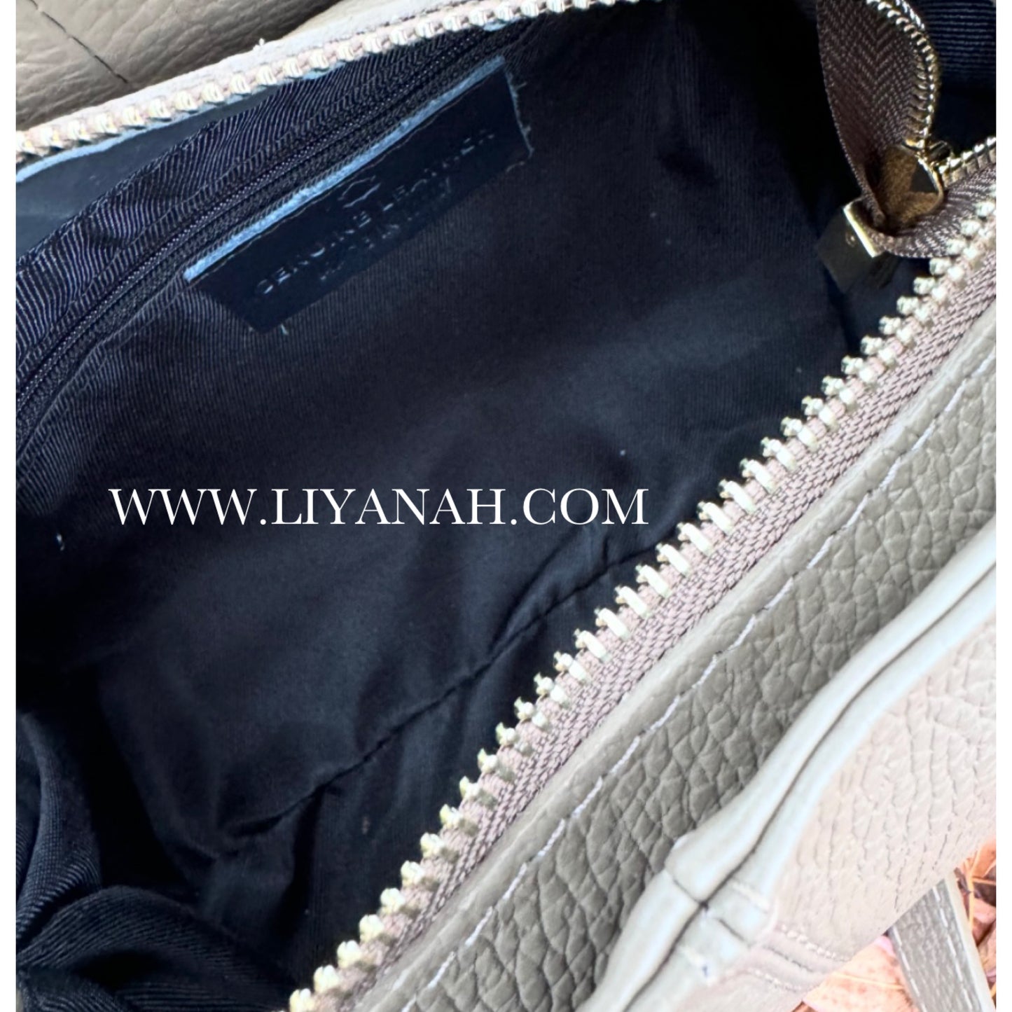 SAC Petit BOULE CUIR GRAINÉ LIYA TAUPE