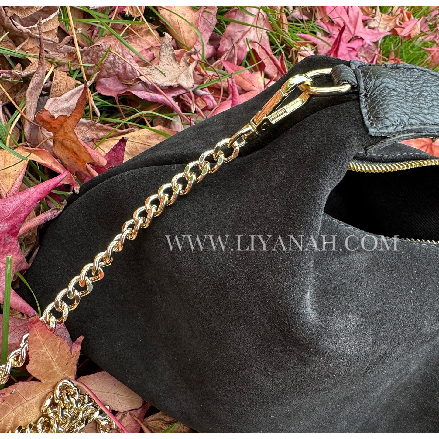 SAC Mini BOULE CUIR DAIM LOUANA NOIR