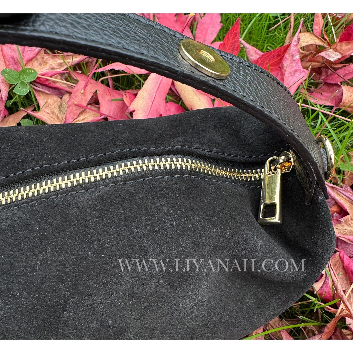 SAC Mini BOULE CUIR DAIM LOUANA NOIR