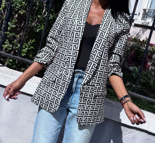 VESTE HARA Motif Géométrique
