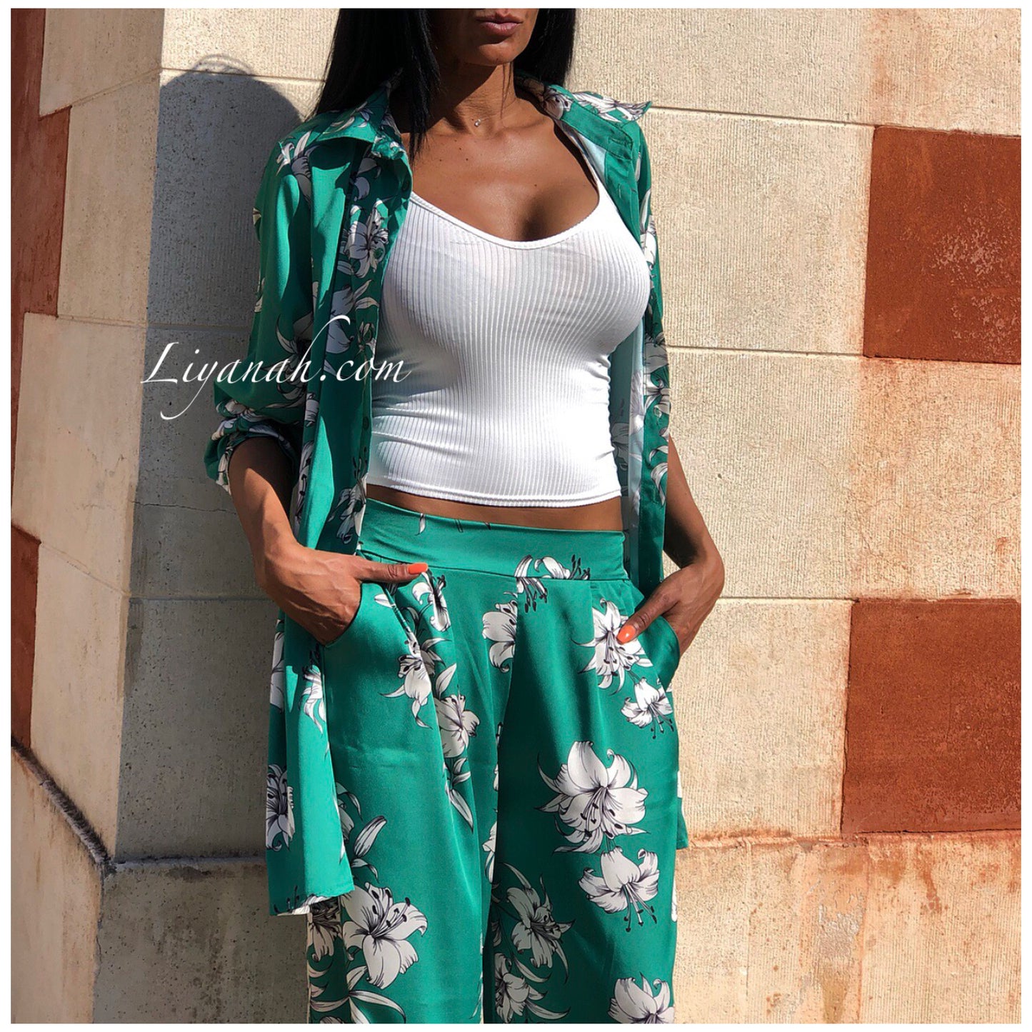 Ensemble Modèle ZYAKA Chemise + Pantalon Vert