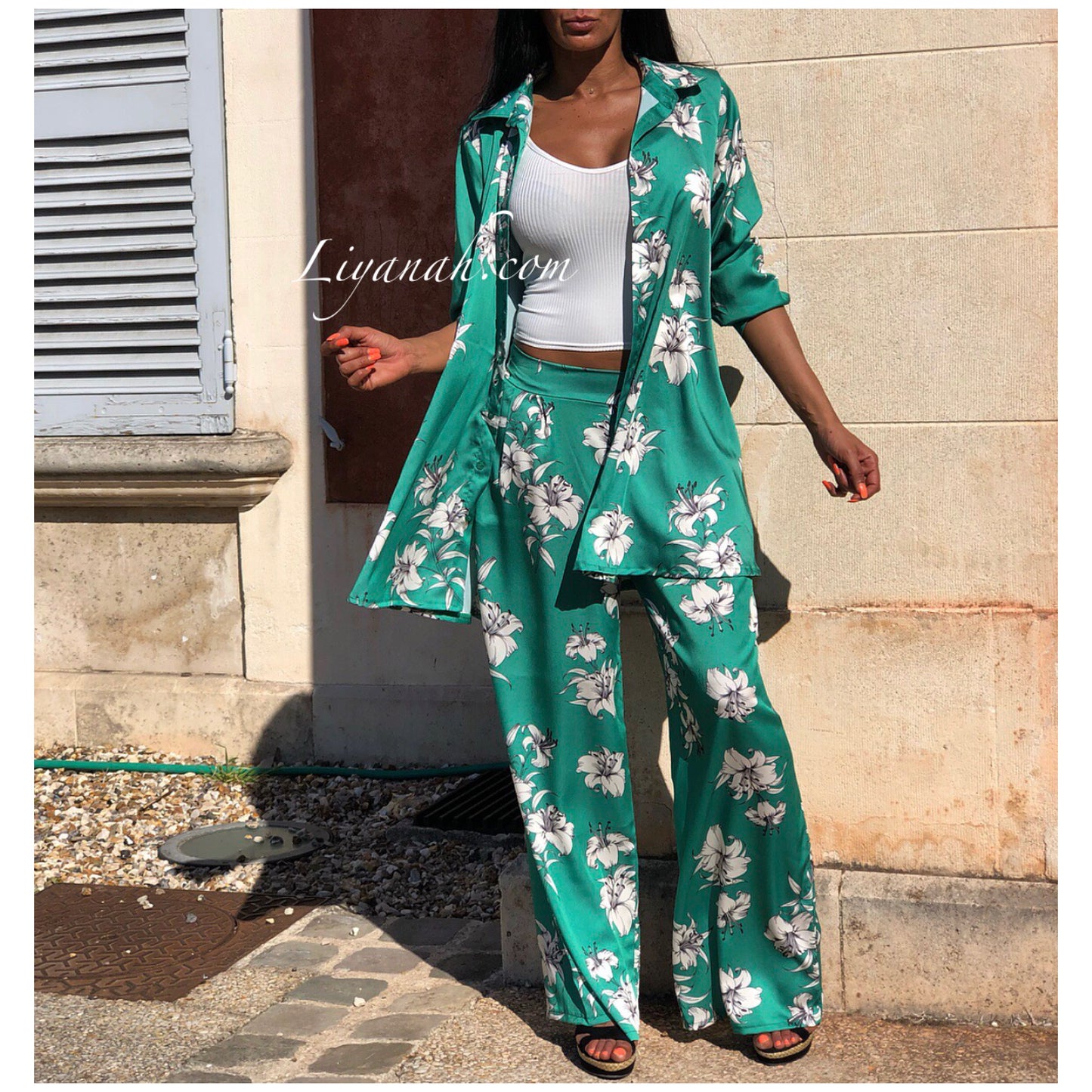 Ensemble Modèle ZYAKA Chemise + Pantalon Vert