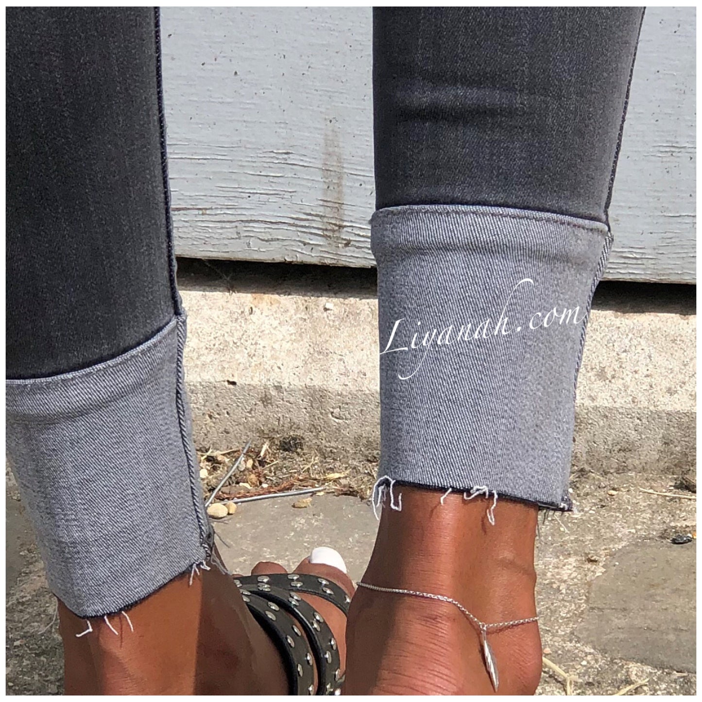 Jean / Jegging Skinny Modèle BALAKA Grey Taille Mi-haute